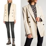 Isabel Marant  Cotton Wool Blend Blazer Jacket in Ivory Size 42 (XL US) Photo 13