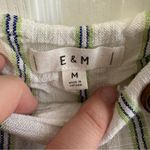E & M  striped faux button tank top size medium Photo 2