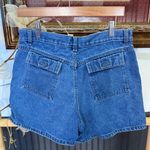 Vintage Too Hot 100% Cotton Denim Cargo Style Shorts ~ Size 12 (Modern 8) 🍄 Blue Photo 2