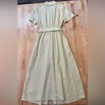 We Wore What  Camp Collar Linen Shirt Dress in Garden Glade Photo 2