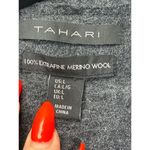 Tahari Gray Merino Wool Vest Size L | Longline Sleeveless Jacket Photo 3