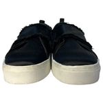 Sam Edelman Sam Edleman Shoes Womens 6.5M Levine Satin Sneaker Fray Slip On Platform Black Photo 1