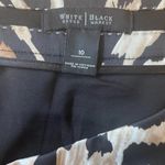 White House | Black Market WHBM Pleated Leopard Print Sateen Skirt sz 10 in brown multi Photo 6