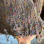 POL Women's Gray Distressed Sweater Photo 1