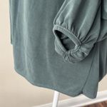 Green Envelope Boho Long Sleeve Blouse Sage Green Size XS Loose Fit Photo 7
