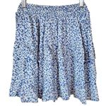 Princess Polly Blue with White floral print Meadow Mini Skirt Photo 10