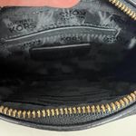 Michael Kors Crossbody Bag Black Leather Gold Chain Strap Zip Card Slots Small Photo 8