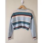 PacSun Cropped Sweater Striped Blue Size Medium Pullover Style NEW Photo 2