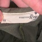 Forever Rose army Green stretchy midi short sleeve shirt dress Size 1X Photo 5