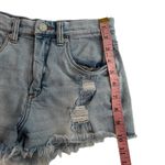 BLANK NYC Wedge Short Distressed Light Wash Denim Shorts Photo 6