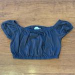 Wilfred  ARITZIA Adelisa Crop Top Grey Off the Shoulder Small Photo 1
