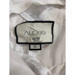 Alexis  white ruffle collar neckline t shirt size S Photo 1