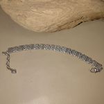 Brighton Bracelet Filigree Rectangular Link Silver Tone Heart Chain Extension Photo 2