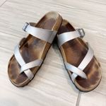 Betula Birkenstock Mayari Leather Strap Sandals in‎ Silver Brown Summer Size 7 Photo 0