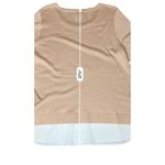 Calvin Klein ‎ Peach Scoop Neck Textured Shirttail Sweater LARGE Pastel Cottage Photo 7