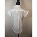 Vineyard Vines woven lightweight Short sleeve button Up Xs white NWT Cap Sleeve Photo 1