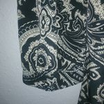 Blue Pepper M/L Long Sleeved Shift Lined Mini Dress Black Creme Paisley Pattern Size L Photo 10