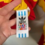 Adidas Carlo Gruber Womens Red Yellow Striped Full-Zip Knit Sweater Large Photo 9