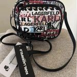 Karl Lagerfeld PARIS ~ GRAFFITI CAMERA CROSSBODY BAG ~ WHITE MULTI ~ NWT Photo 0