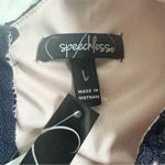 Speechless Navy Blue Lace Fit & Flare Office Siren Party Skater Overlay L NWT Photo 7