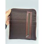 TRAVELER Brown Textured Zipper Pouch Bag 6.5"x6.75" Photo 2