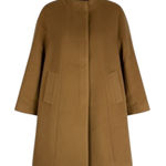 Talbots  Wool Cashmere Blend Hidden Button Car Coat Dark Camel Size 14P Photo 0