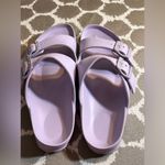 Birkenstock Purple Sandals with Adjustable Straps and Contoured Footbed Photo 2