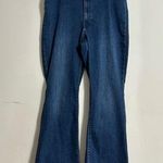 Anthropologie Pilcro Flare Wide Leg Dark Wash High Rise Jeans Size 34 Photo 0