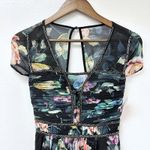 Little Mistress  Pintuck Pleated Floral Maxi Dress‎ Black Size 2 Photo 1