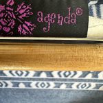 Agenda Navy and White Patterned Blouse Blue Size M Photo 2