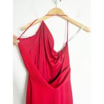 Katie May Bananas Midi Dress Size Small Cherry Red Asymmetric One Shoulder Photo 11