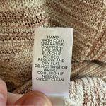 Pure Jill Women's Knit‎ Sweater Beige Brown Striped 3/4 Sleeve Pullover Tan Size L Photo 3