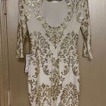 B Darlin NWT Gold Sequin & Ivory dress Photo 2