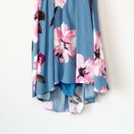 Illa Illa Floral Crepe Halter Dress Blue Pink Size S Photo 4
