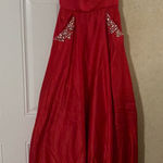 Say Yes To The Prom Chic Scarlet Off-Shoulder Prom Dress Photo 0