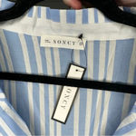 NWT Soncy Pajama Set Blue & White Striped Long Sleeve & Short Set Size 5 / 28 Photo 2