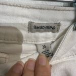 Calvin Klein White Slim Boyfriend Raw Hem Jeans Sz 26 Photo 4