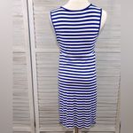 SPENSE Tank Dress Stretchy Casual Blue & White Stripes Photo 2