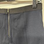 Theory  Womens Stretch Wool Zipper Mini Pencil Skirt Black Navy Blue Size 6 Photo 3