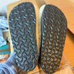 Birkenstock  Teddy Eggshell Boston Big Buckle Flex Platform Slides Photo 7