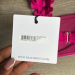 Beach Riot NEW  Madeline Bikini Top Pink Fuchsia Rose Medium Photo 3