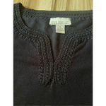 Laura Leigh Vintage Crotchet Black Women’s Top Size M Photo 4