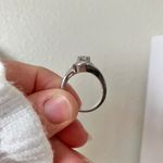 Intertwined Bypass Swirl Silver Round Ring “Aramis” Classic Elegant Glam Sparkly Jewelry Photo 12