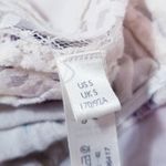 Free People Intimately  Floral Print Ruffle Lace Bodysuit Blouse Long Sleeves Photo 8