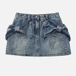 Aelfric Eden Bow Denim Skirt Photo 0