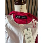 ZARA red blazer shinny stylish with small shoulder padding work attire office we Photo 4
