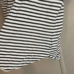 Madewell  black and white tee shirt medium curved hemline Photo 2