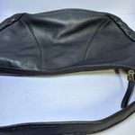 The Sak  Black Gray Leather Shoulder Strap Purse Pink Label Silver Hardwa… Photo 5