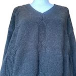 Cable Knit Black Long Sleeve Sweater Dress Women Size XL Photo 3