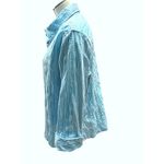 Coldwater Creek Womens Blue and White Gingham Button Up Shirt XL Photo 1